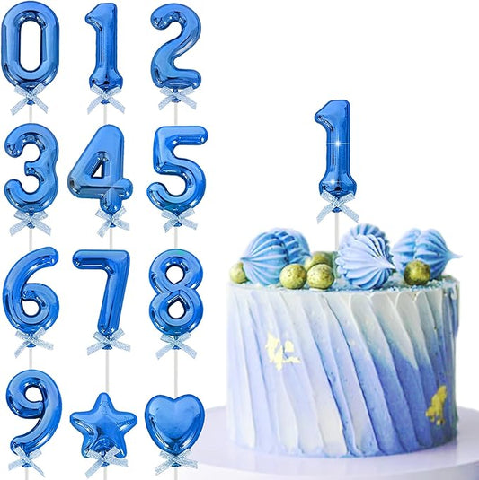 3D Number Cake Topper Blue (No-1)