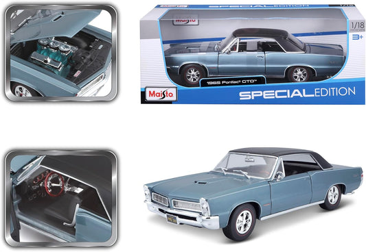 Maisto Die Cast Pontiac GTO Met Blue 1:18 - (1965 Pontiac GTO Met Blue)