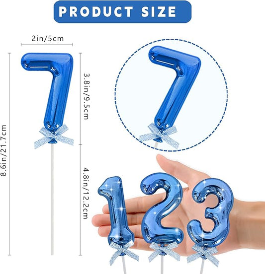 3D Number Cake Topper Blue (No-7)