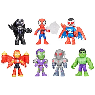 Spidey and Iron Man: Avengers Team-Up! Action Figure Set - 7-Piece Marvel Toy