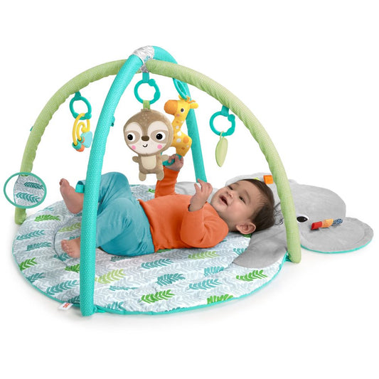 Bright Starts Hug n Cuddle Elephant Baby Gym and Tummy Time Play Mat