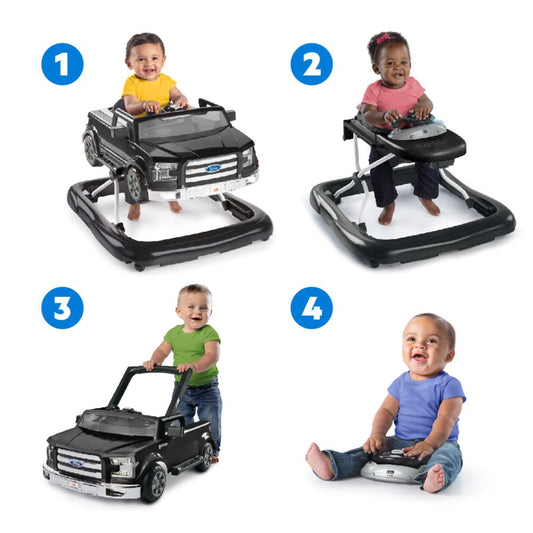 Bright Starts Ways to Play Walker™ - Ford F-150, Agate Black, 4-in-1 Walker