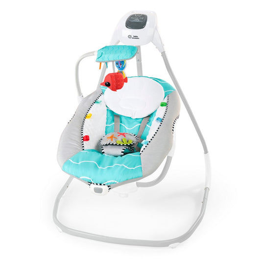 Baby Einstein Ocean Explorers Compact Vibrating Baby Swing, Grey  London  Toys