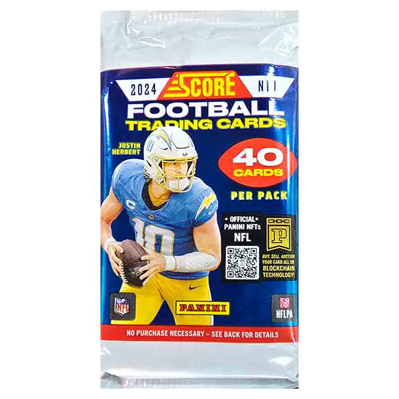 Panini Score Football trading card pack with a football player on the front