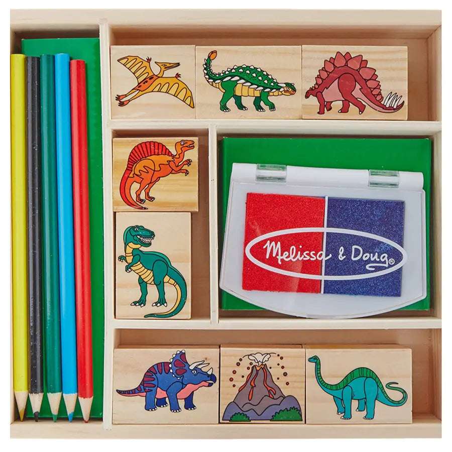 Melissa & Doug Dinosaurs Wooden Stamp Set