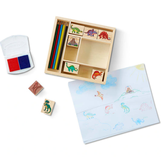 Melissa & Doug Dinosaurs Wooden Stamp Set