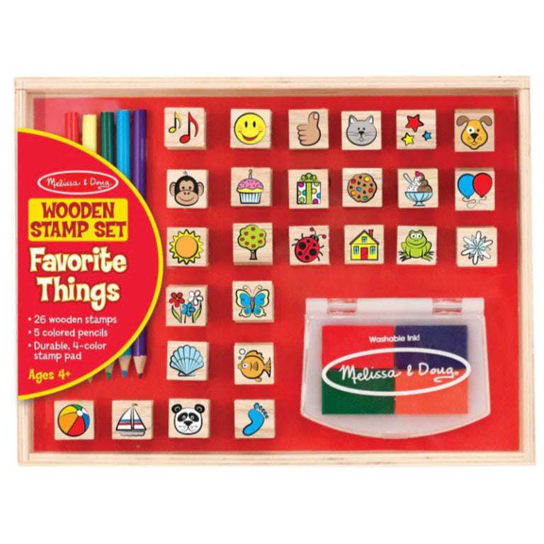 Melissa & Doug Wooden Stamp Set Favorite Things