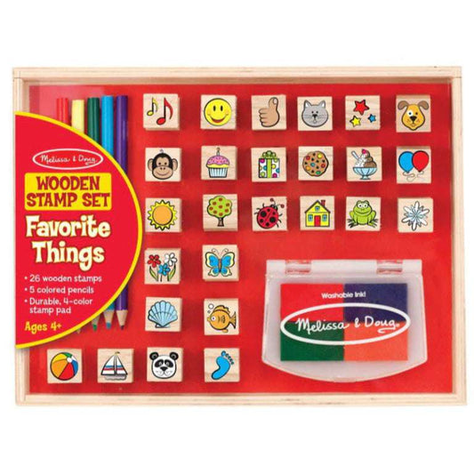 Melissa & Doug Wooden Stamp Set Favorite Things