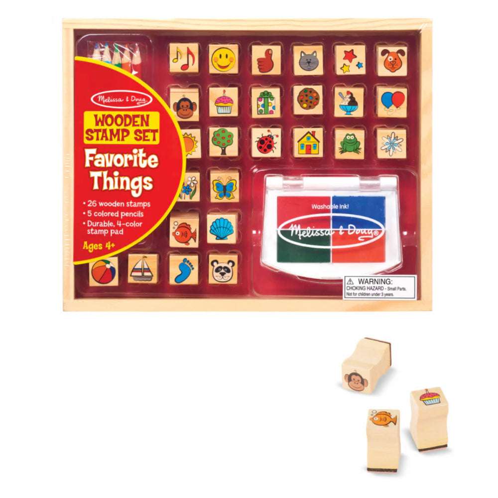 Melissa & Doug Wooden Stamp Set Favorite Things