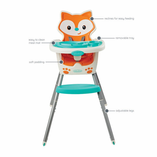 Infantino - Grow-With-Me 4-In-1 Convertible High Chair (Fox)