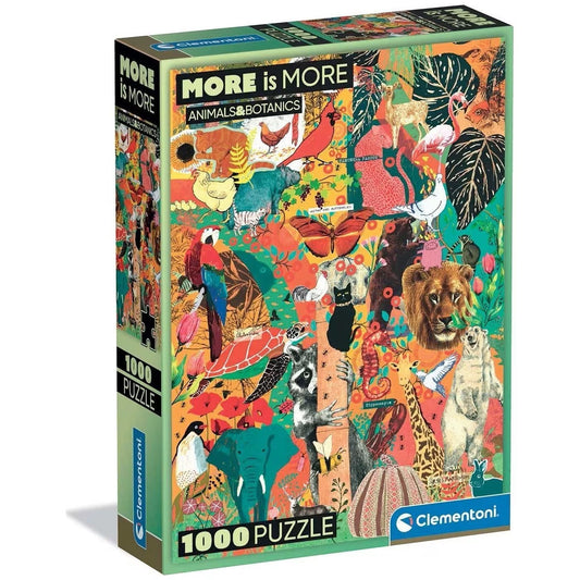 CLEMENTONI -PUZZLE 1000 MORE IS MORE - ANIMAL&BOTANICS