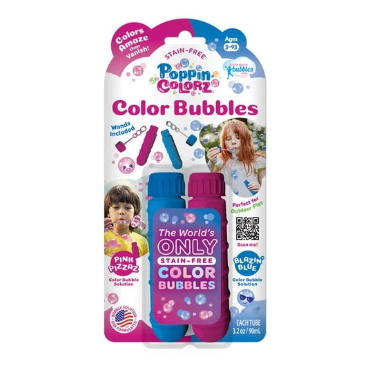 POPPINCOLORZ 2-Pack Color Bubble Tubes PDQ