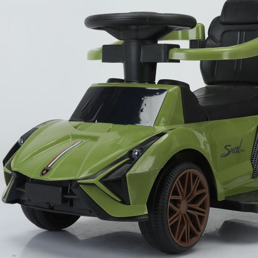 Kids Push Ride On Car With Light, Music & Handle - Green