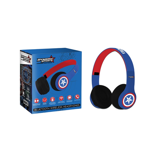 Dynamic Sports 2-in-1 Bluetooth Wireless Headphones - Captain America Edition