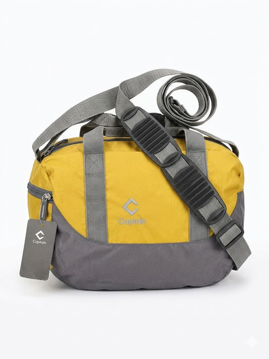 Captain Duffle Casual Side Bag Yellow | Travel Gym Bag | Everyday Carry Shoulder Bag