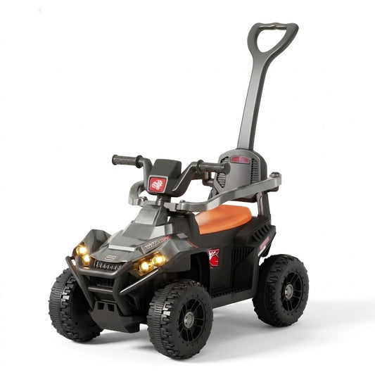 ORBIC KIDS RIDE ON PUSH  CAR WITH 6V LIGHT AND MUSIC -SILVER