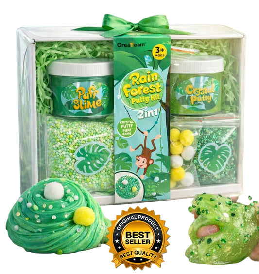 Greateam - Rain Forest  Putty & Puff Slime Kit
