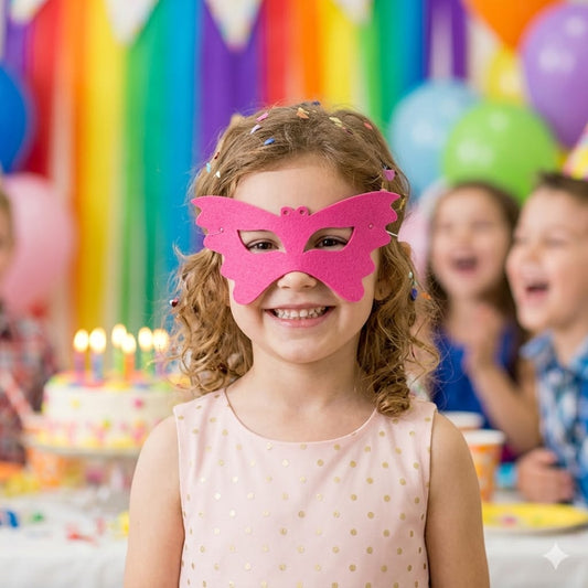 Party Paper Eye Mask – 6PC  Pack Pink