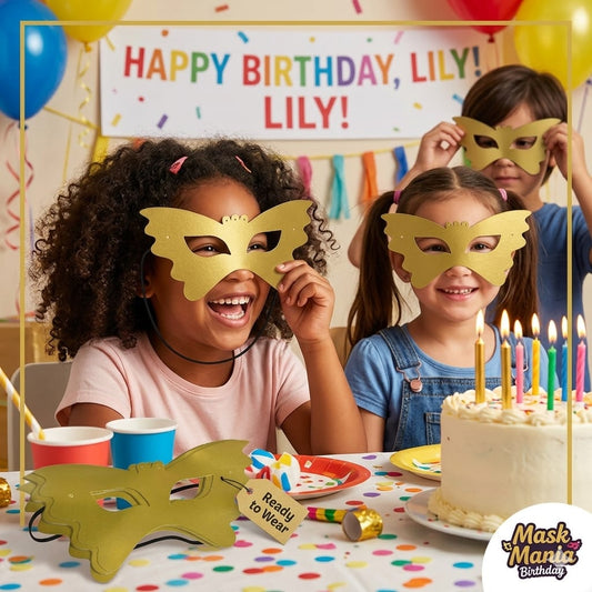 Party Paper Eye Mask – 6PC Pack Gold