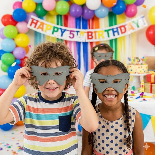 Party Paper Eye Mask – 6PC Pack Silver