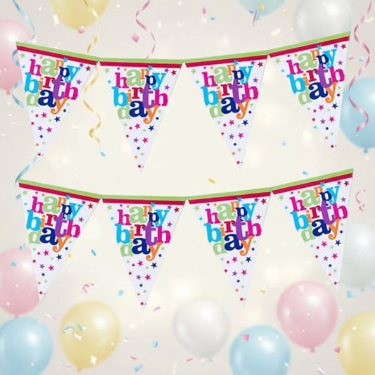 PARTY -  "HAPPY BIRTHDAY" TRIANGLE BANNER