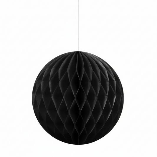 Paper Honeycomb Decoration 23cm – 1.Piece (Black)