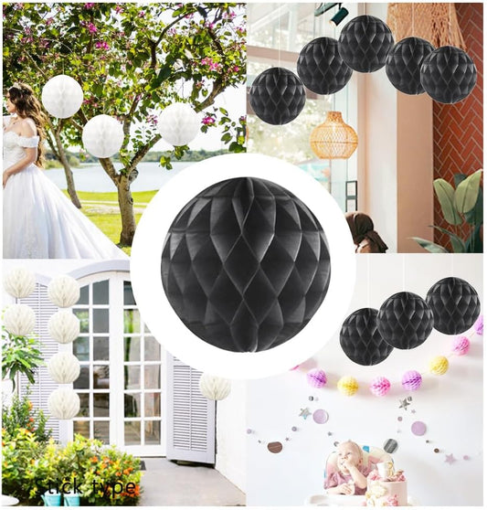 Paper Honeycomb Decoration 23cm – 1.Piece (Black)