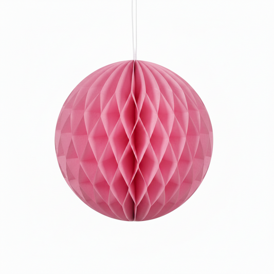 Paper Honeycomb Decoration 23cm – 1.Piece (Pink)