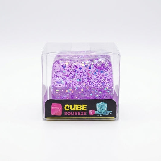Cube Squeeze Glitter Squishy Toy