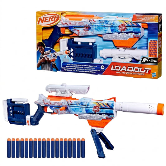 Nerf Loadout Arctic Zerostriker Blaster with 24 N1 Darts
