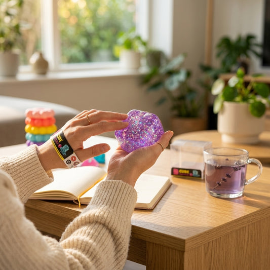 Cube Squeeze Glitter Squishy Toy
