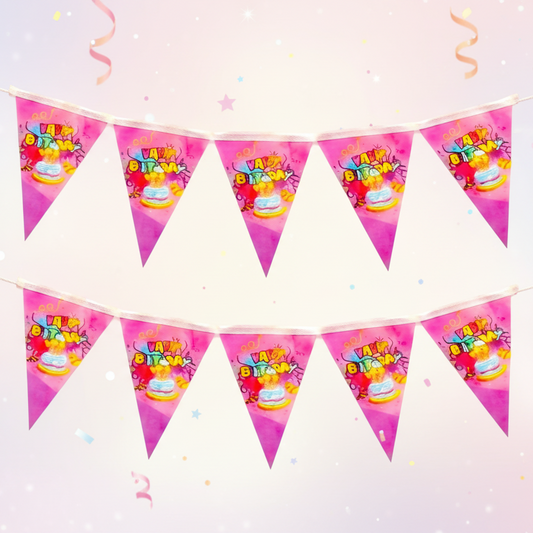 PARTY - TRIANGLE BANNER" HAPPY BIRTHDAY"