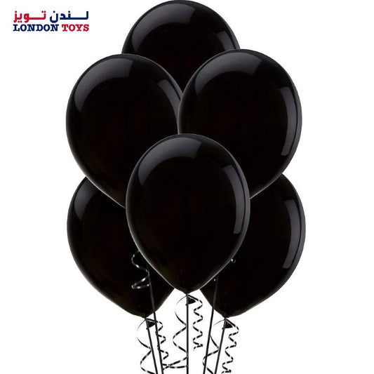 Latex Balloons for Party Pack of 25 Black Color