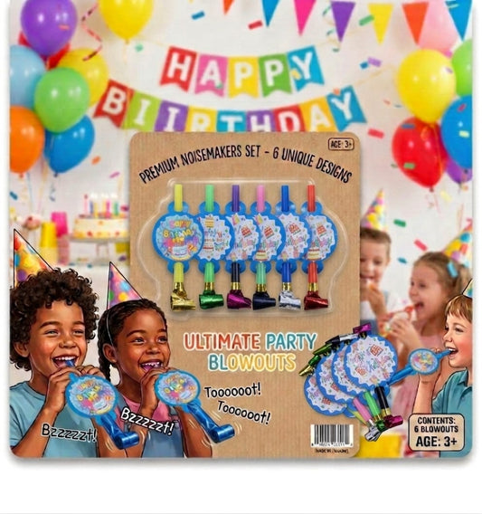 Happy Birthday Party Blow Out – 6 Piece Set