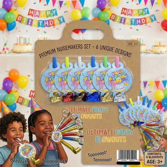 Happy Birthday Party Blow Out – 6 Piece Set
