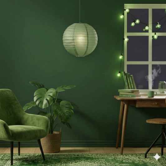 Paper Lantern Round 10-Inch (1.Pc Green)