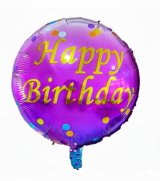 Happy Birthday Foil Balloon – 18 Inch (Helium Filled)