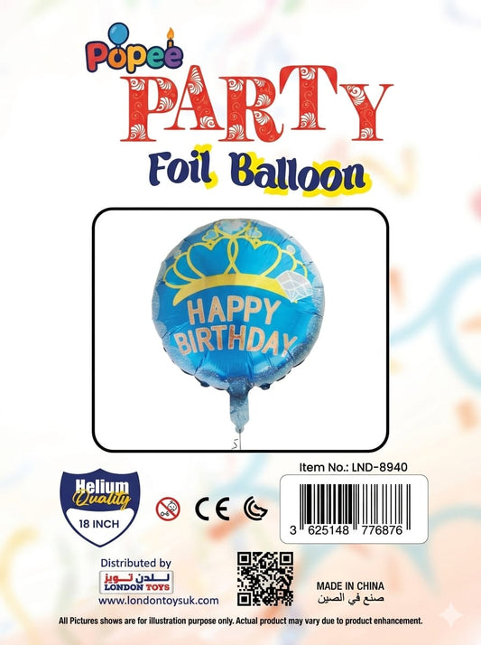 Happy Birthday Foil Balloon – 18 Inch (Helium Filled)
