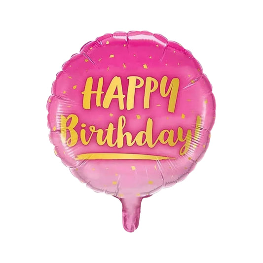 Happy Birthday Foil Balloon – 18 Inch (Helium Filled)