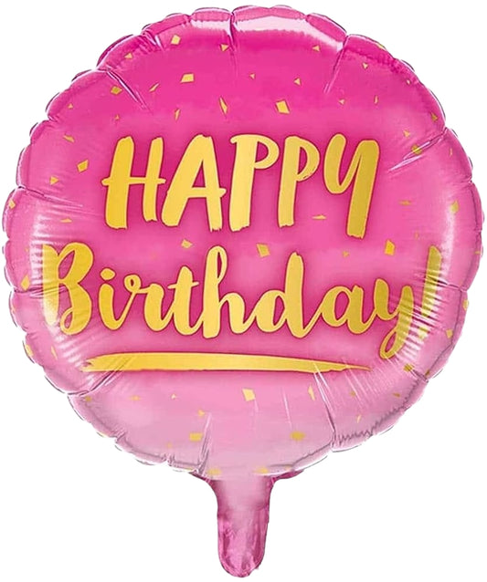 Happy Birthday Foil Balloon – 18 Inch (Helium Filled)