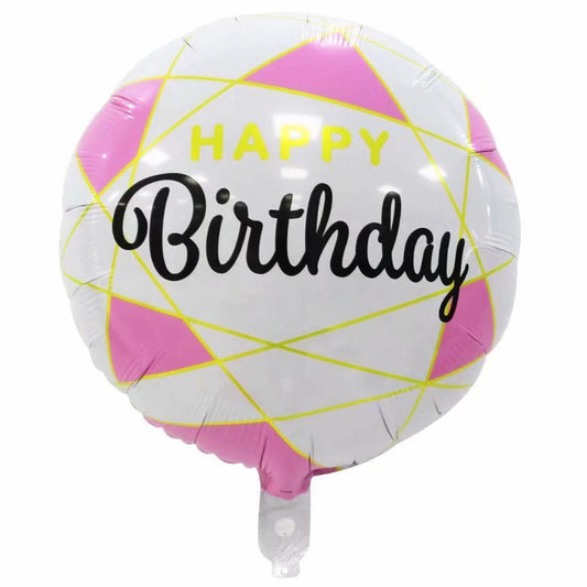 Happy Birthday Foil Balloon – 18 Inch (Helium Filled)