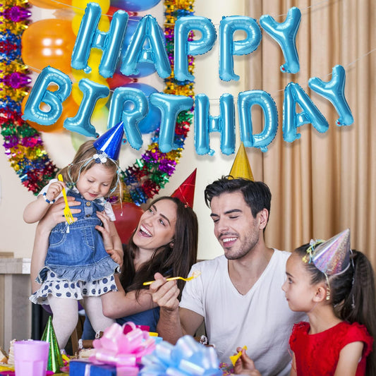 Happy Birthday Foil Banner 16"inch Blue