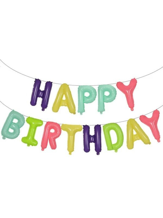Happy Birthday Foil Banner 16"inch Multicolour