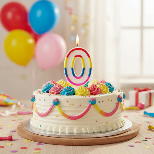 Party Number Candle – "0"