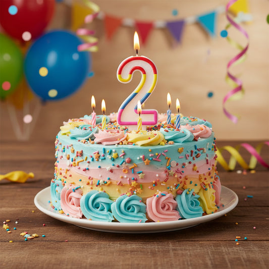 Party Number Candle – "2"