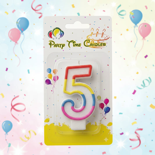 Party Number Candle – "5"