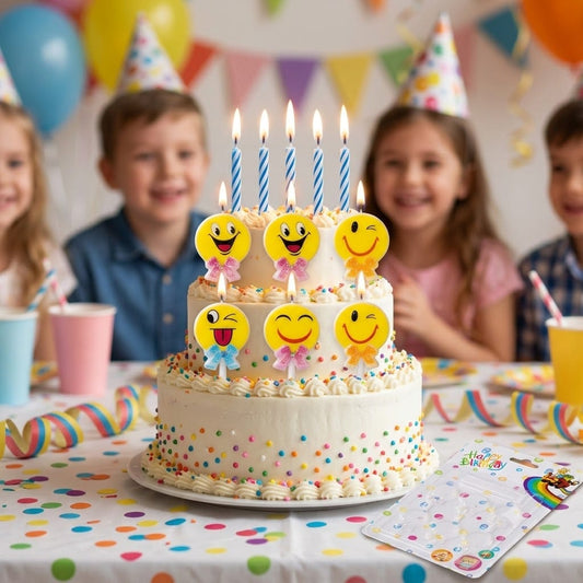 Smiley Birthday Candles – 6 PCS