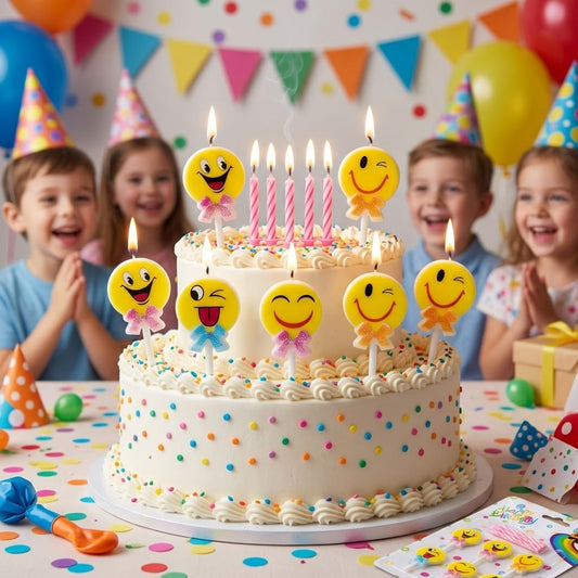 Smiley Birthday Candles – 6 PCS