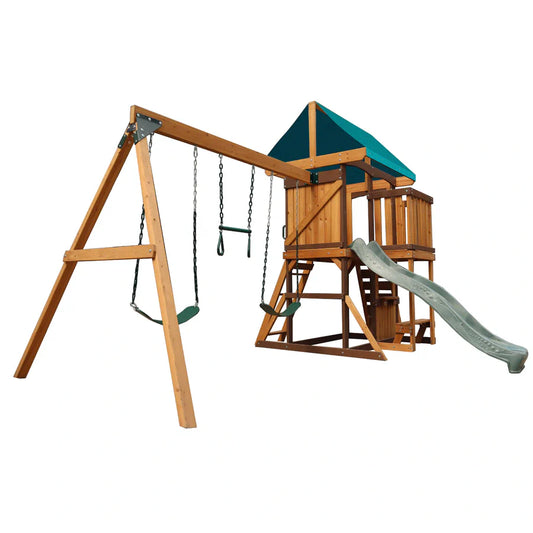 Mountpeak Logan Swing Set &playhouse With Balcony