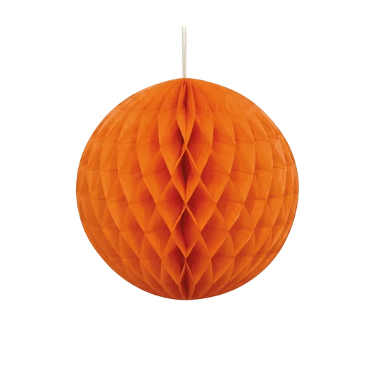 Paper Honeycomb Decoration 23cm – 1.Piece  (Orange)